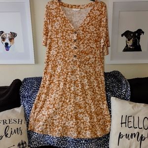 NWOT Lauren Conrad Fit & Flare Dress with Buttons